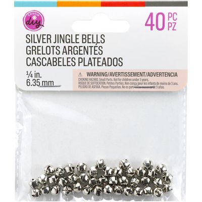 Cousins - Jngle Bells - Silver - 1/4&quot; - 40 pieces