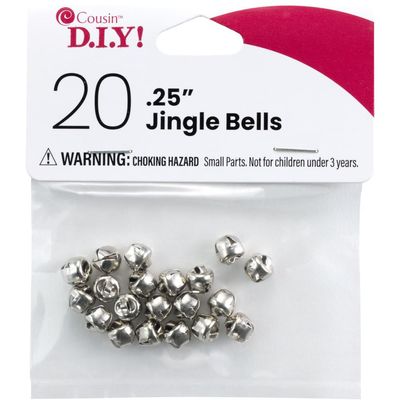 Cousins - Jngle Bells - Silver - 1/4&quot; - 20 pieces
