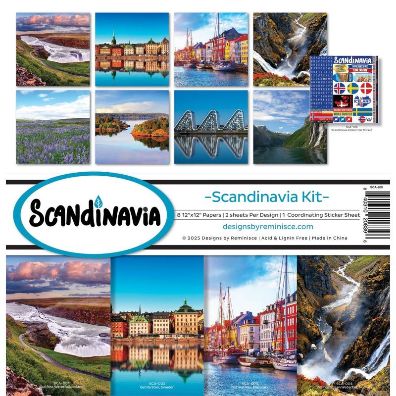 Reminisce - 12&quot;x12&quot; Paper Pack - Scandinavian Kit