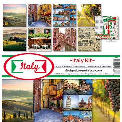 Reminisce - 12&quot;x12&quot; Paper Pack - Italy Kit
