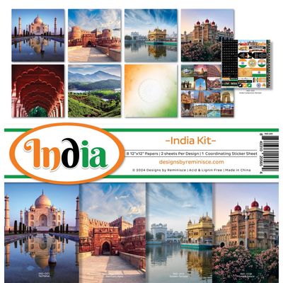 Reminisce - 12&quot;x12&quot; Paper Pack - India Kit