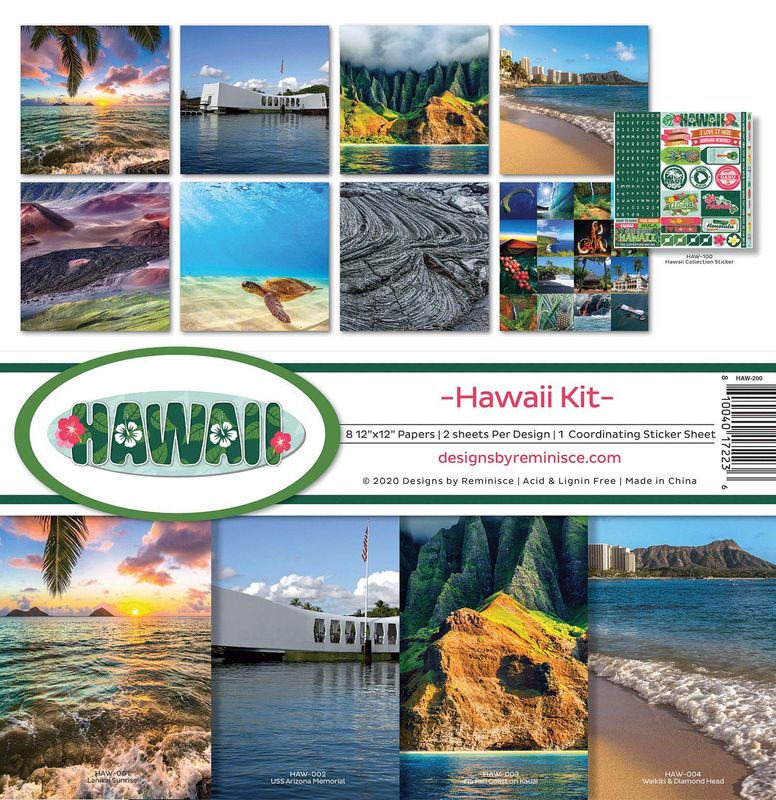 Reminisce - 12&quot;x12&quot; Paper Pack - Hawai Kit