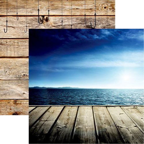 Reminisce - 12&quot;x12&quot; Double-sided Paper - Gone Fishing - Fishing Paradise