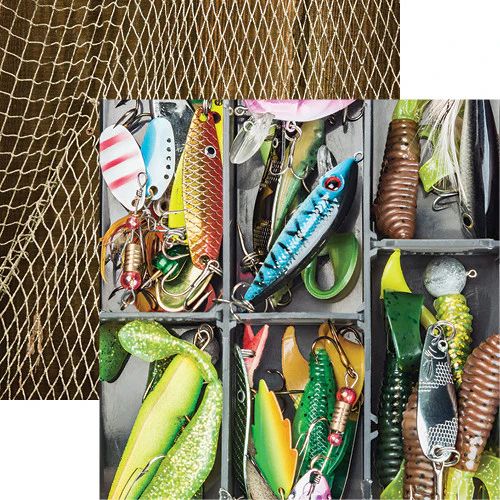 Reminisce - 12&quot;x12&quot; Double-sided Paper - Gone Fishing - Lures Galore