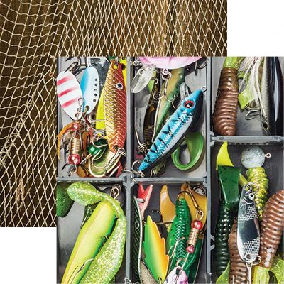 Reminisce - 12&quot;x12&quot; Double-sided Paper - Gone Fishing - Lures Galore