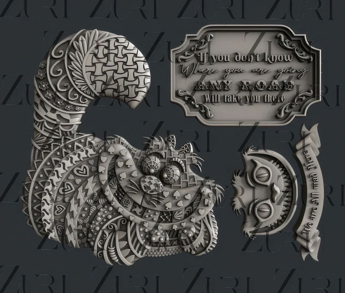 Zuri Design - Silicone Moulds - Chesire Cat