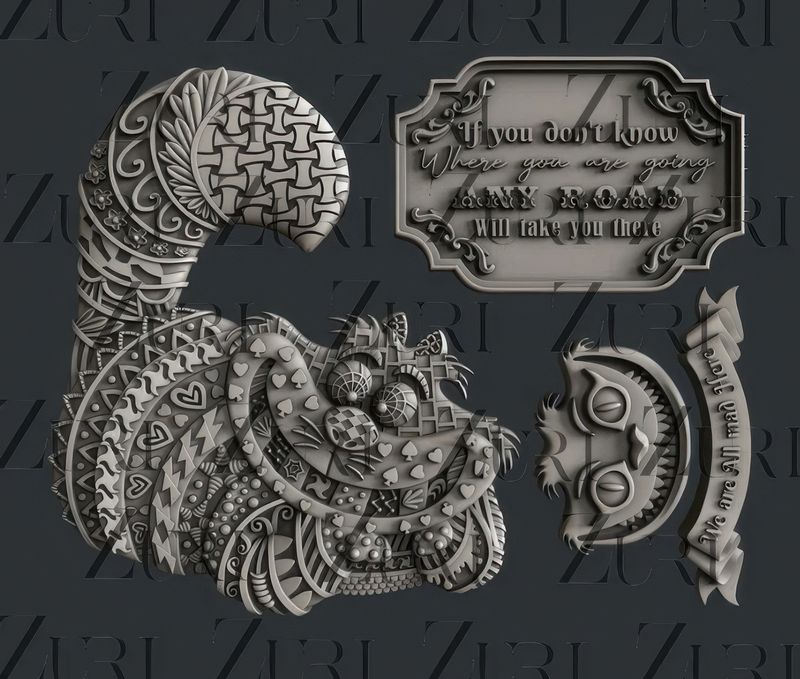 Zuri Design - Silicone Moulds - Chesire Cat