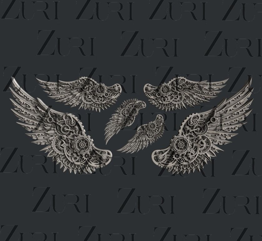 Zuri Design - Silicone Moulds - Steampunk Wings