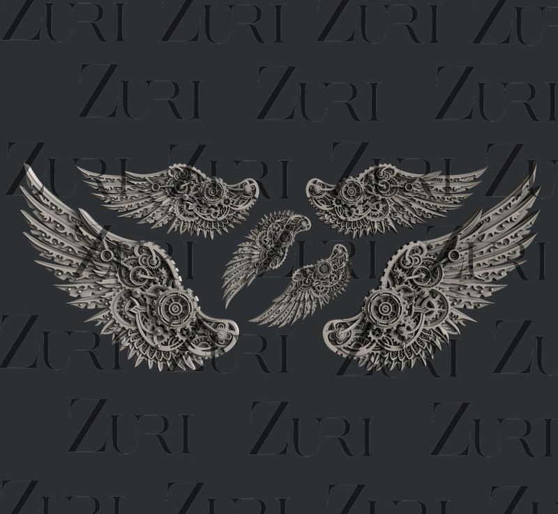 Zuri Design - Silicone Moulds - Steampunk Wings