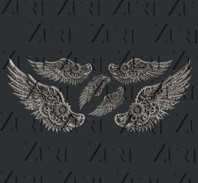 Zuri Design - Silicone Moulds - Steampunk Wings