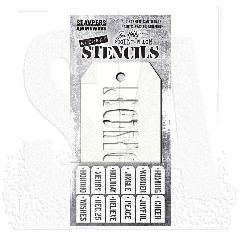 Stampers Anonymous - Tim Holtz - Element Stencil - Christmas