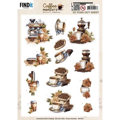 Find It Trading - 3D Paper Tole sheet - Coffee Moments - Machine