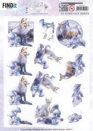 Find It Trading - 3D Paper Tole sheet - Mystic Winter - Hunter