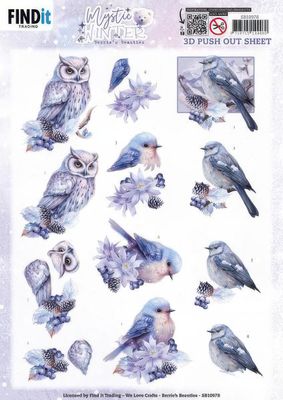 Find It Trading - 3D Paper Tole sheet - Mystic Winter -Birds