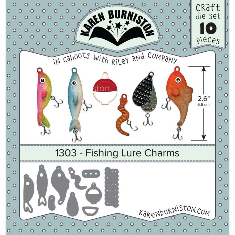 Karen Burniston - Metal Die - Fishing Lure Charms