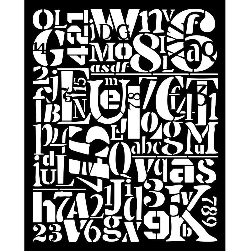 Stamperia - Furry Friends - Thick Stencil 20x25cm - Numbers and Patterns