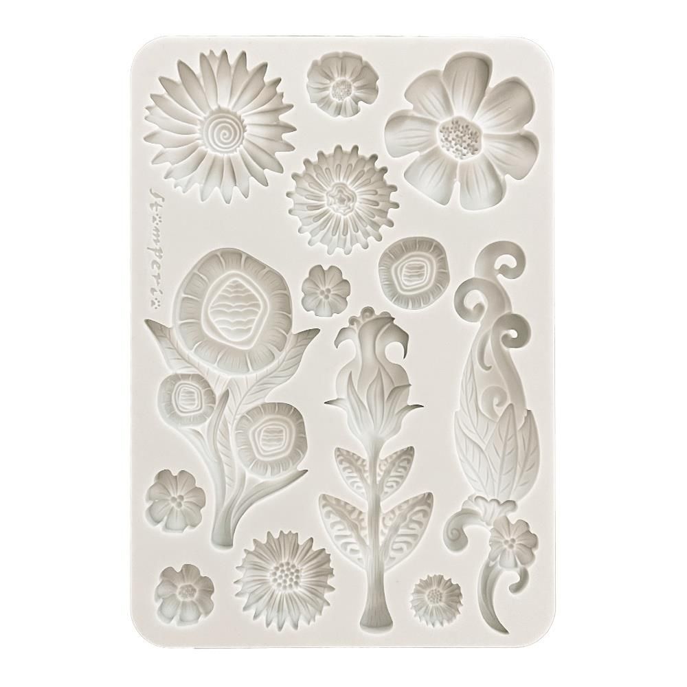Stamperia - Furry Friends - A5 Silicone Mould - Flowers
