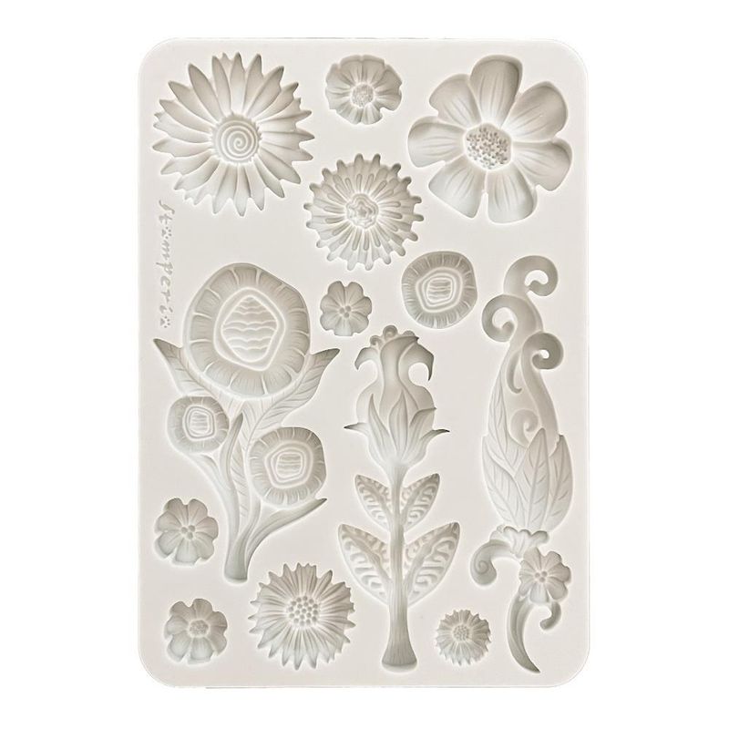 Stamperia - Furry Friends - A5 Silicone Mould - Flowers