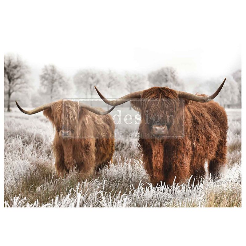 Prima Marketing Re-Design - A1 Decoupage Fibre Sheet - Highland Harmony