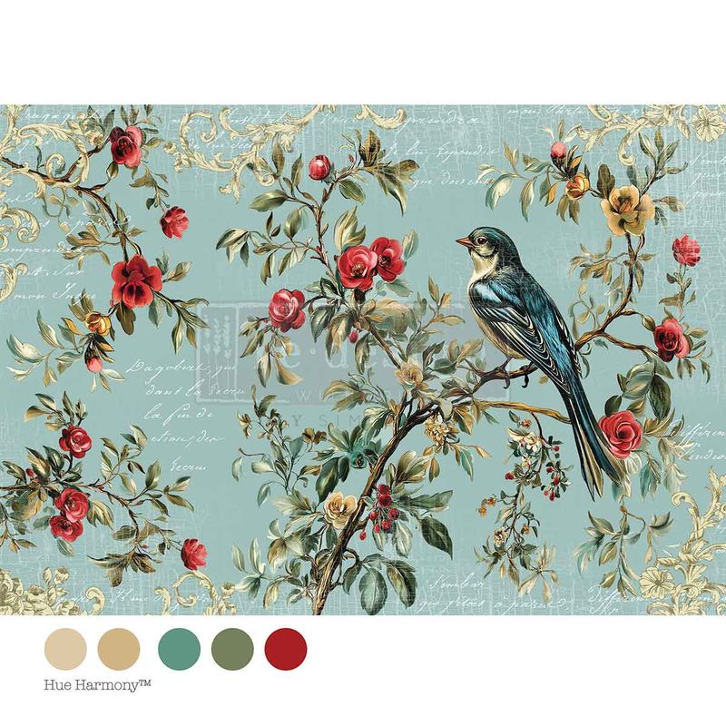 Prima Marketing Re-Design - A1 Decoupage Fibre Sheet - The Velvet Nest