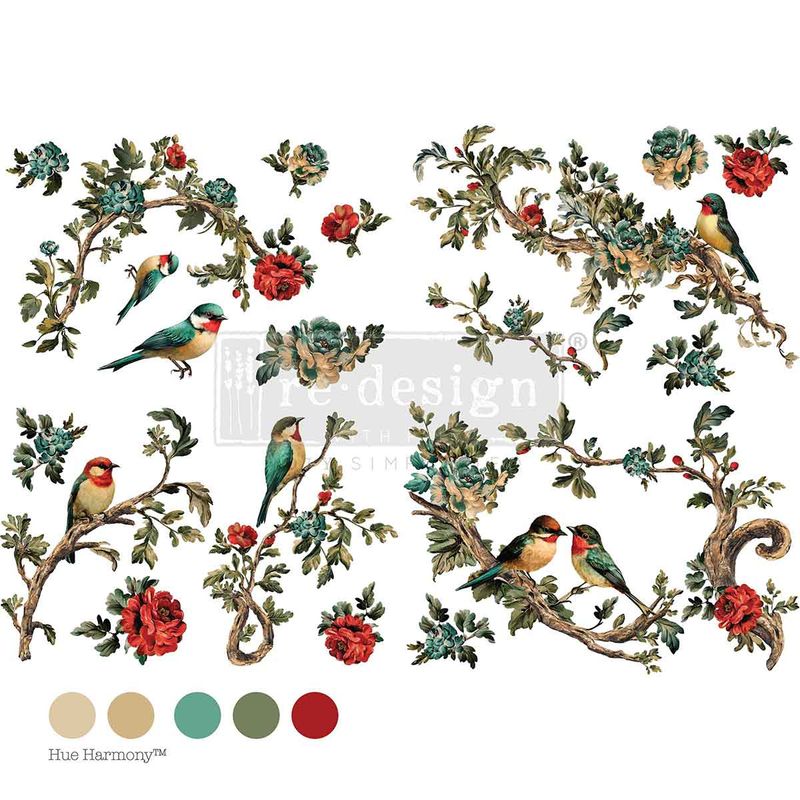 Prima Marketing Re-Design - Decor Transfer - Rosette Aviary