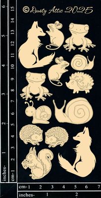 Dusty Attic - Chipboard - Animals - Forest Friends - Mixed Animals