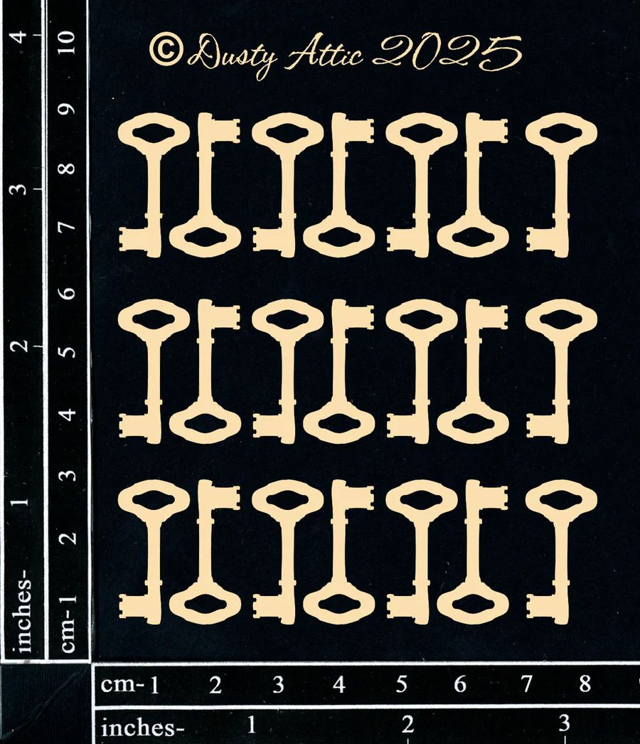 Dusty Attic - Chipboard - Steampunk and Industrial - Mini Keys
