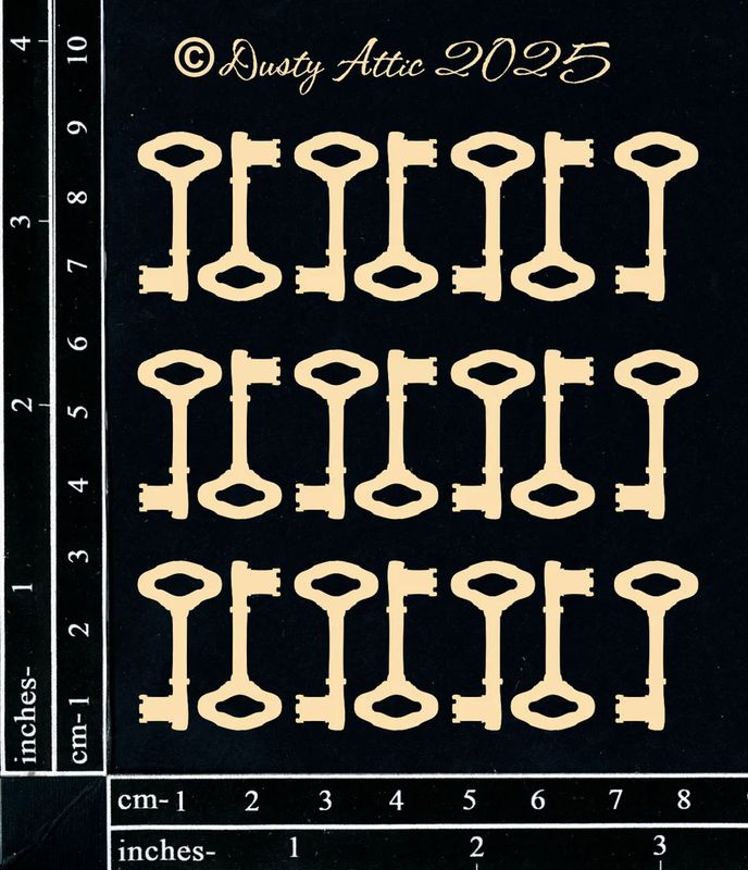 Dusty Attic - Chipboard - Steampunk and Industrial - Mini Keys