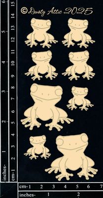 Dusty Attic - Chipboard - Animals- Forest Friends - Frogs