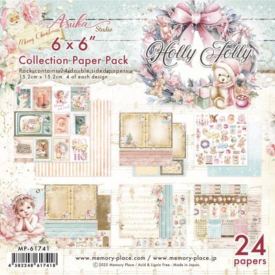 Asuka Studio - Holly Jolly -  6&quot;x6&quot; Double-sided Paper Pack