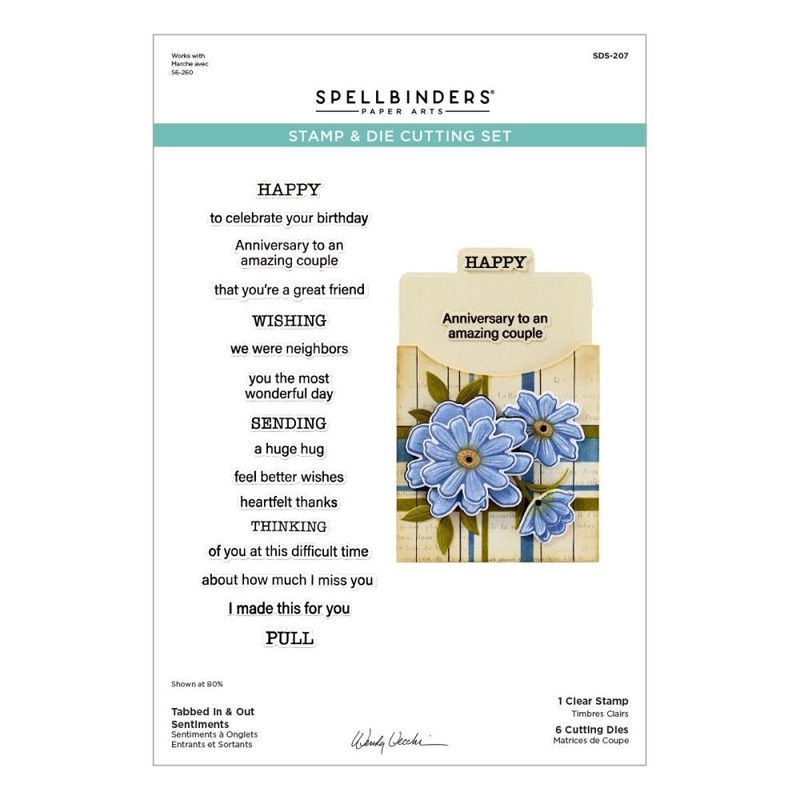 Spellbinders - Stamp and Die Set - Tabbed -  In &amp; Out Sentiments