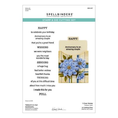 Spellbinders - Stamp and Die Set - Tabbed -  In &amp; Out Sentiments