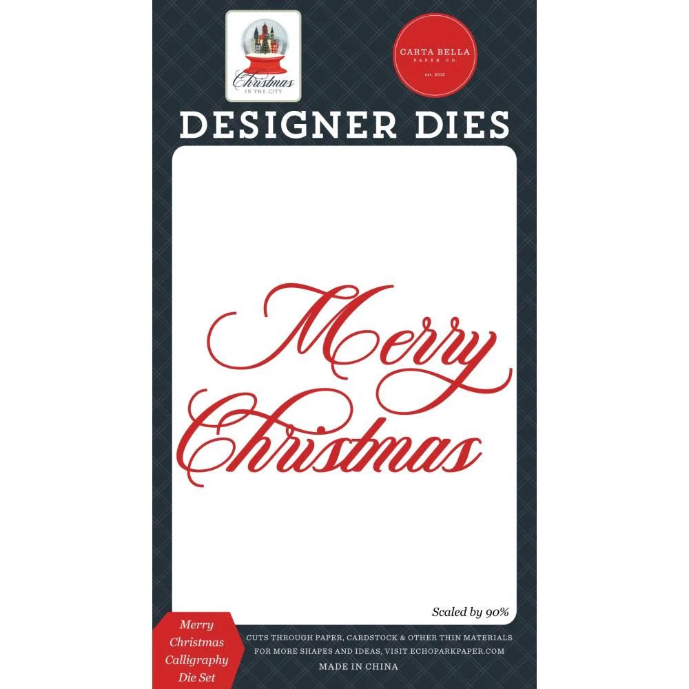 Carta Bella - Metal Cuting Die Set - Merry Christmas - Calligraphy