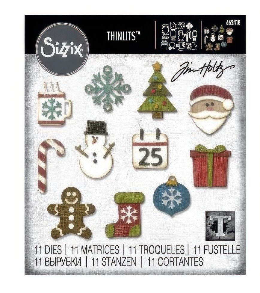 Sizzix - Tim Holtz - Thinlits - Mini Christmas Things