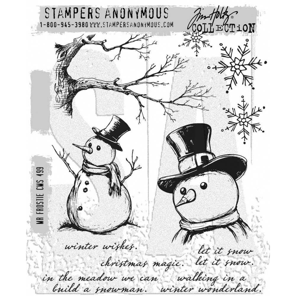 Stampers Anonymous - Tim Holtz - Cling Mount Stamps - Mr. Frosty