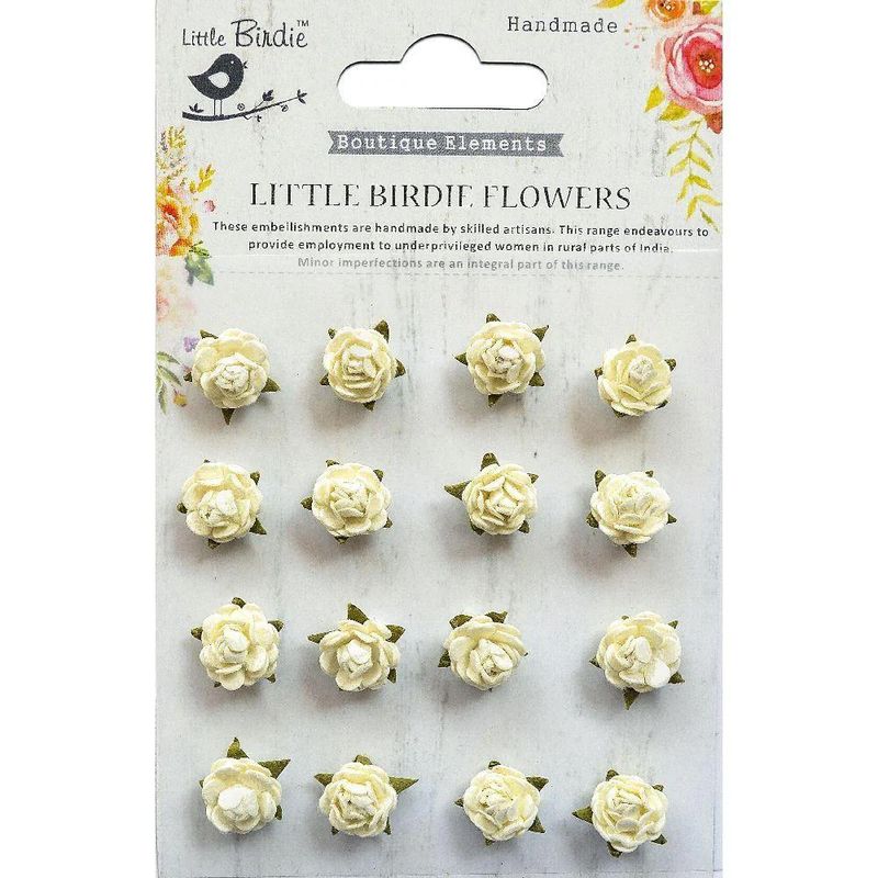 Little Birdie - Beaded Micro Roses - Moonlight