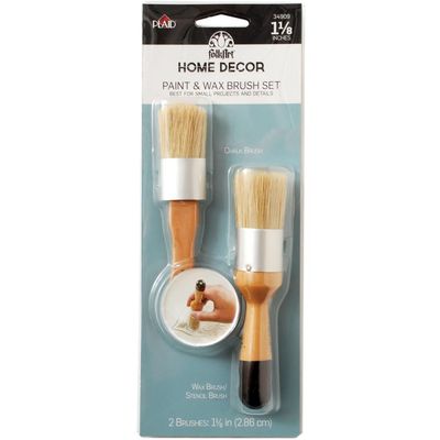 Plaid - Home Decor - Paint &amp; Wax Brush Set
