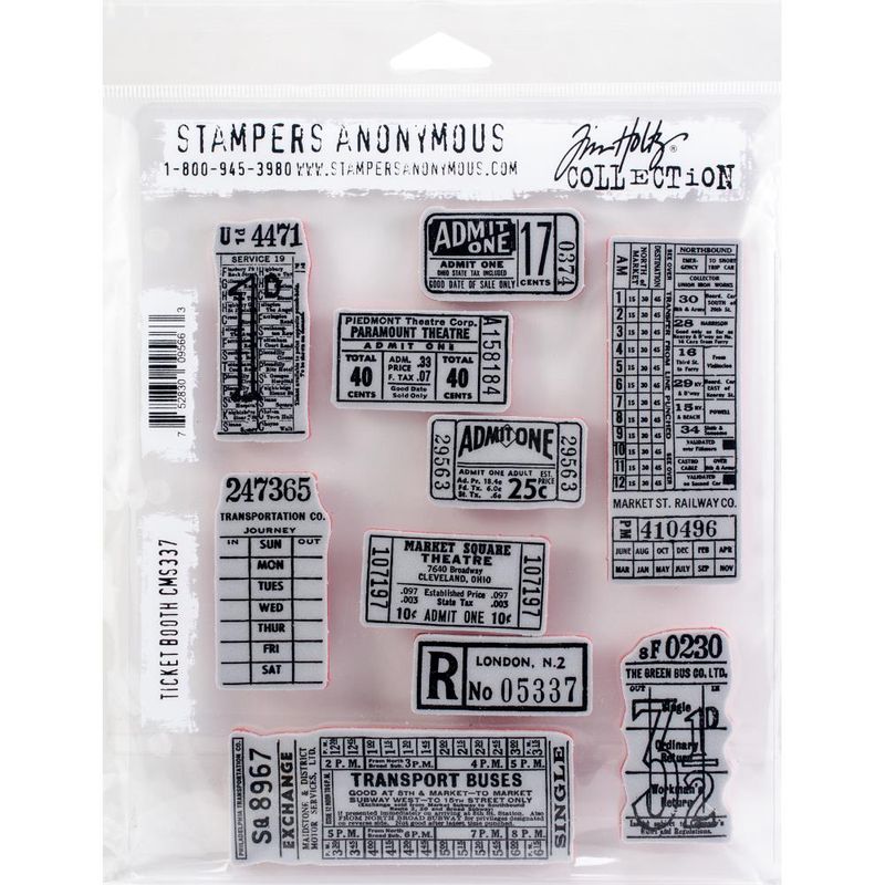Stampers Anonymous - Tim Holtz - Cling Mount Stamp - Ticket Booth