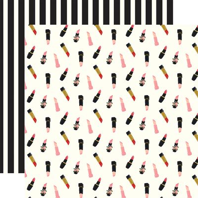 Echo Park - Salon - 12"x12" double-sided Paper - Lipsticks