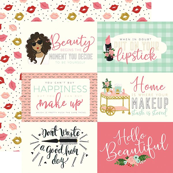 Echo Park - Salon - 12&quot;x12&quot; double-sided Paper - Journaling Cards