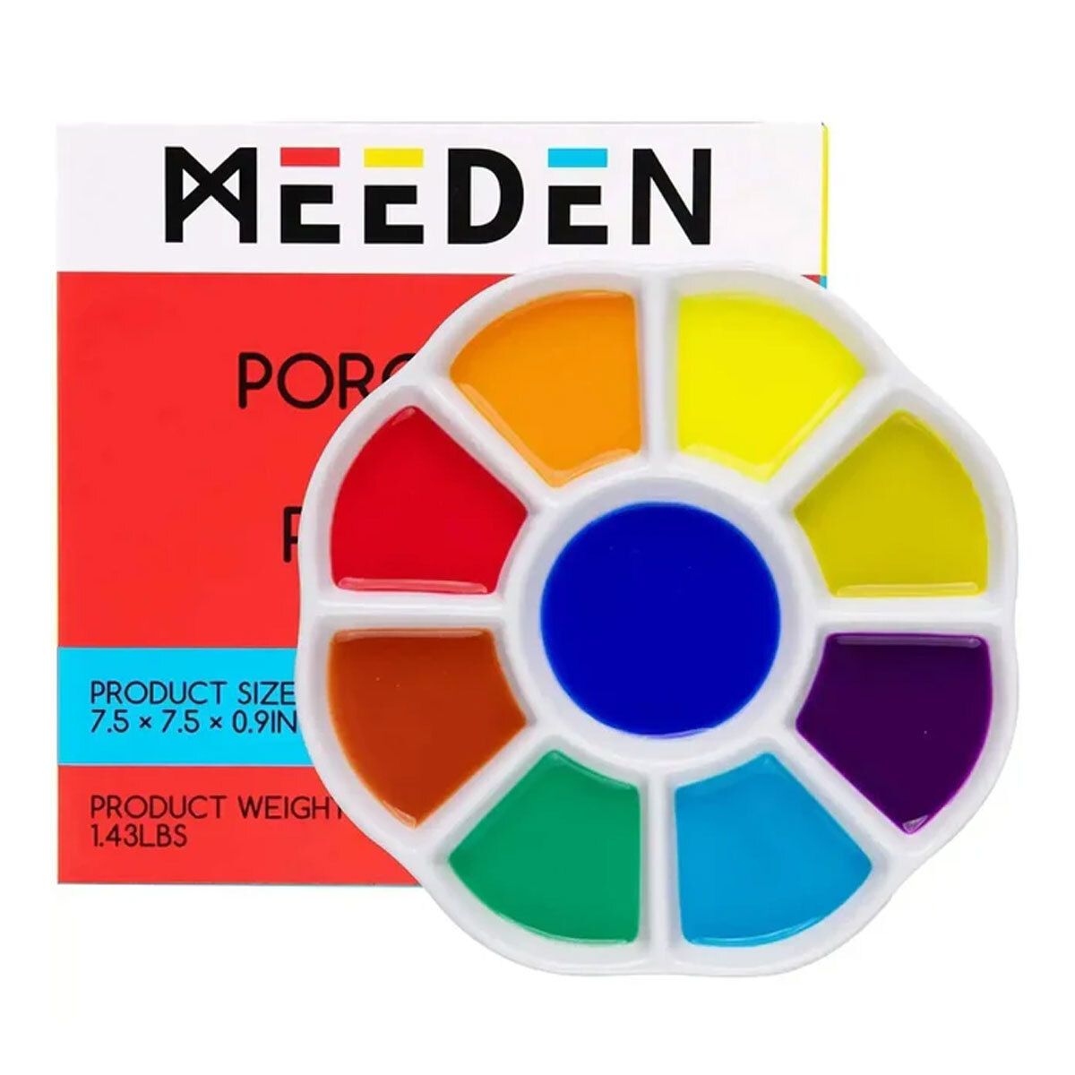 MEEDEN -  Porcelain Paint Palette - 9 Wells