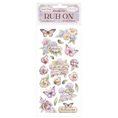 Stamperia - Quiet Days - Rub-ons - Hydrangea and Butterfly