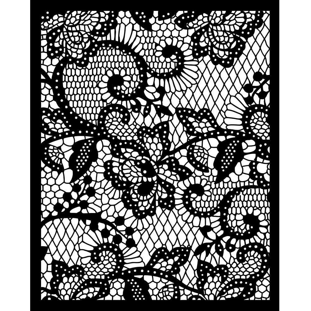 Stamperia - Quiet Days - Thick Stencil 20x25cm - Floral Lace