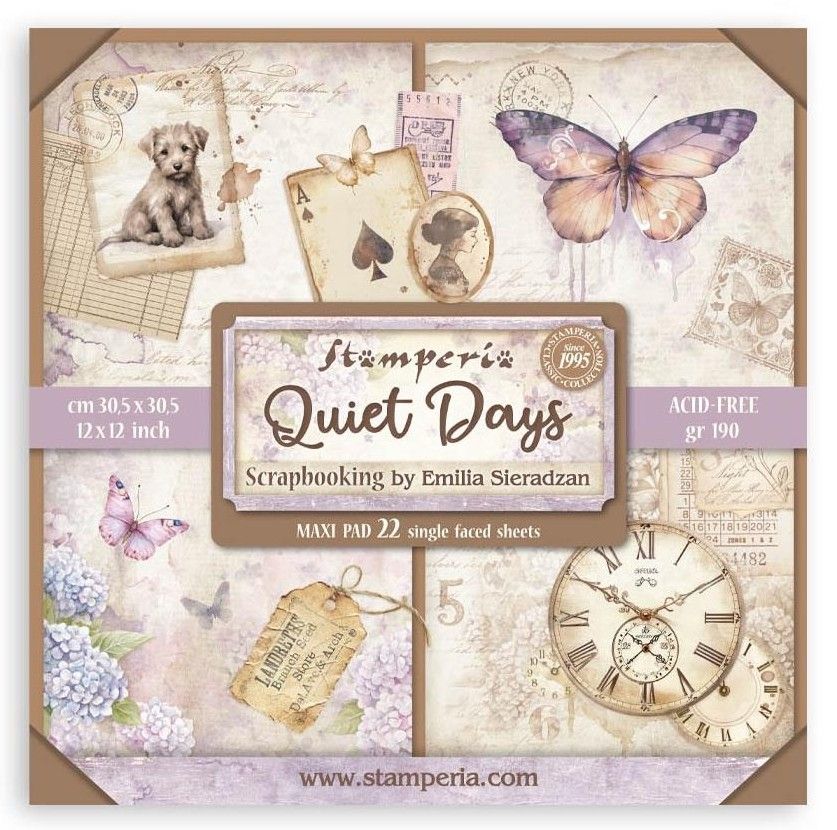 Stamperia - Quiet Days - 12&quot;x12&quot; Single-sided Paper Pad