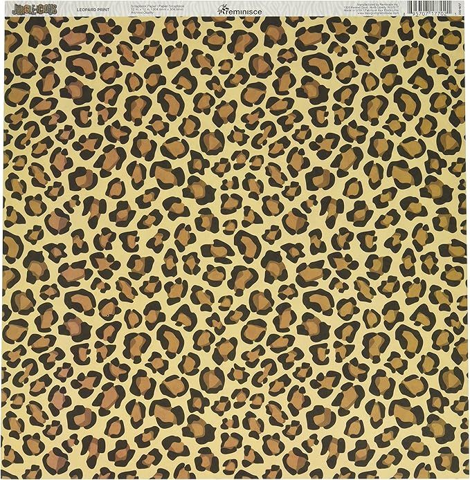 Reminisce - 12&quot;x12&quot; Double-sided paper - Jungle-icious  - Leopard prints