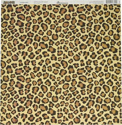 Reminisce - 12&quot;x12&quot; Double-sided paper - Jungle-icious  - Leopard prints