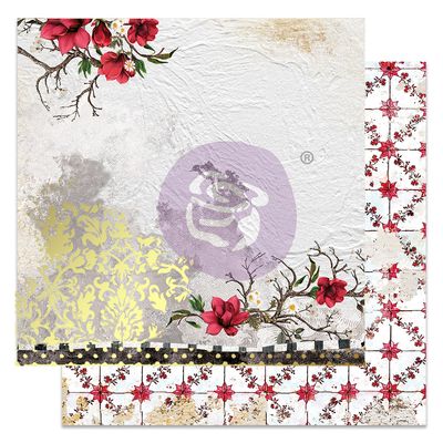 Prima Marketing - Magnolia Rouge - 12&quot;x12&quot; Double-sided Paper - A Little Damask