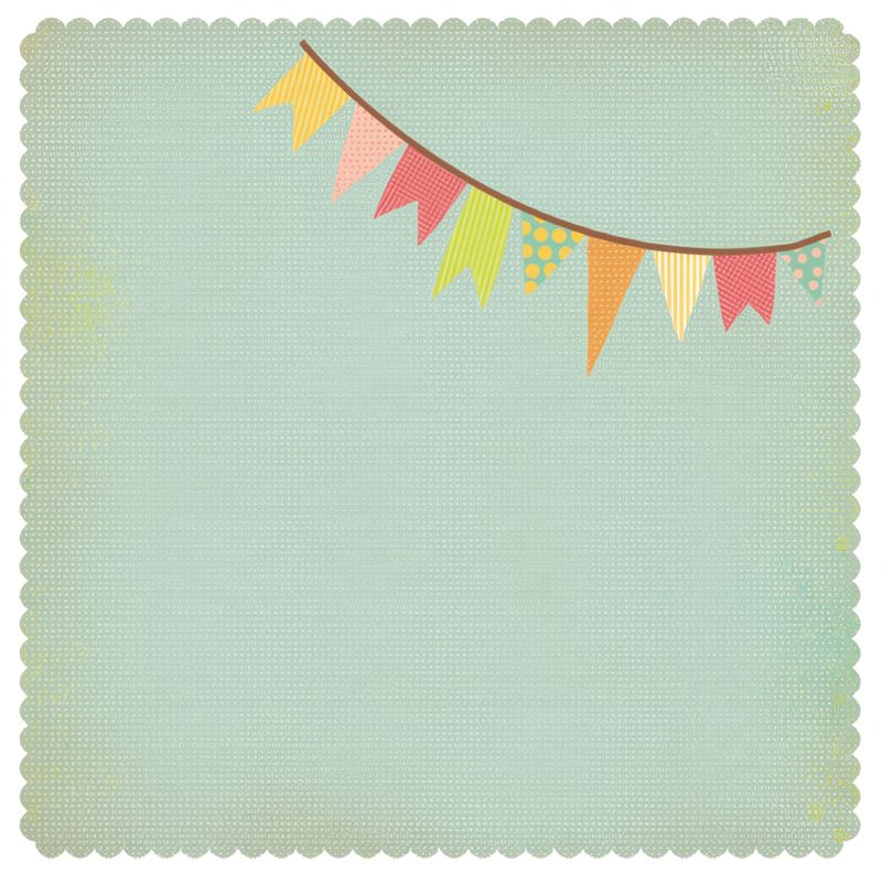 Kaisercraft - Save the Date - 12&quot;x12&quot; Die Cut Sheet - Bunting