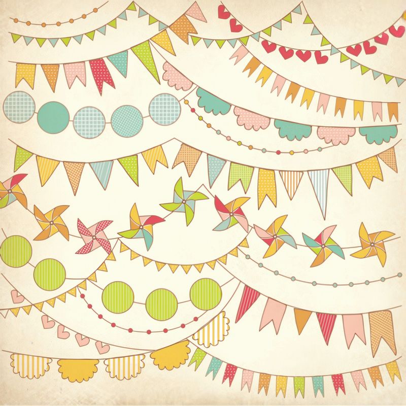 Kaisercraft - Save the Date - 12&quot;x12&quot; Glittered Sheet - Pennants