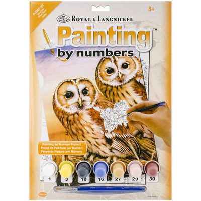 Royal &amp; Langnickel - Paint by Numbers Kit - Tawny Owls
